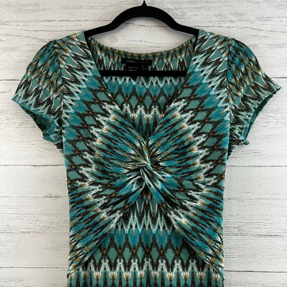 BCBGMaxazria Y2K 90s Vintage Style Printed Midi Dress Size XS - Picture 8 of 8